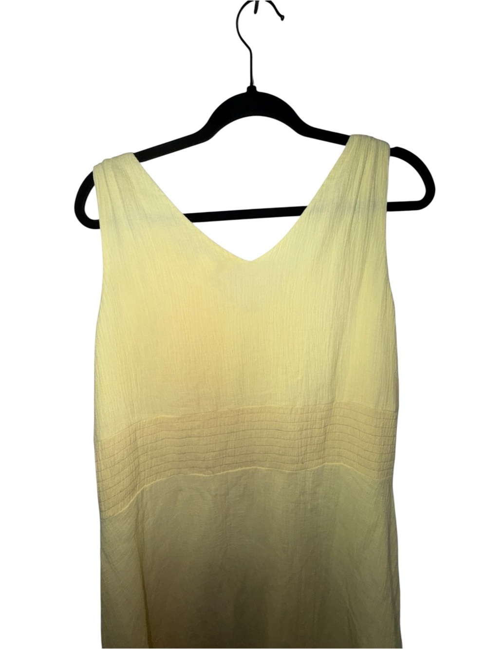 Soft Surroundings Pale Yellow Sleeveless V-Neck Dress - Picture 5 of 6